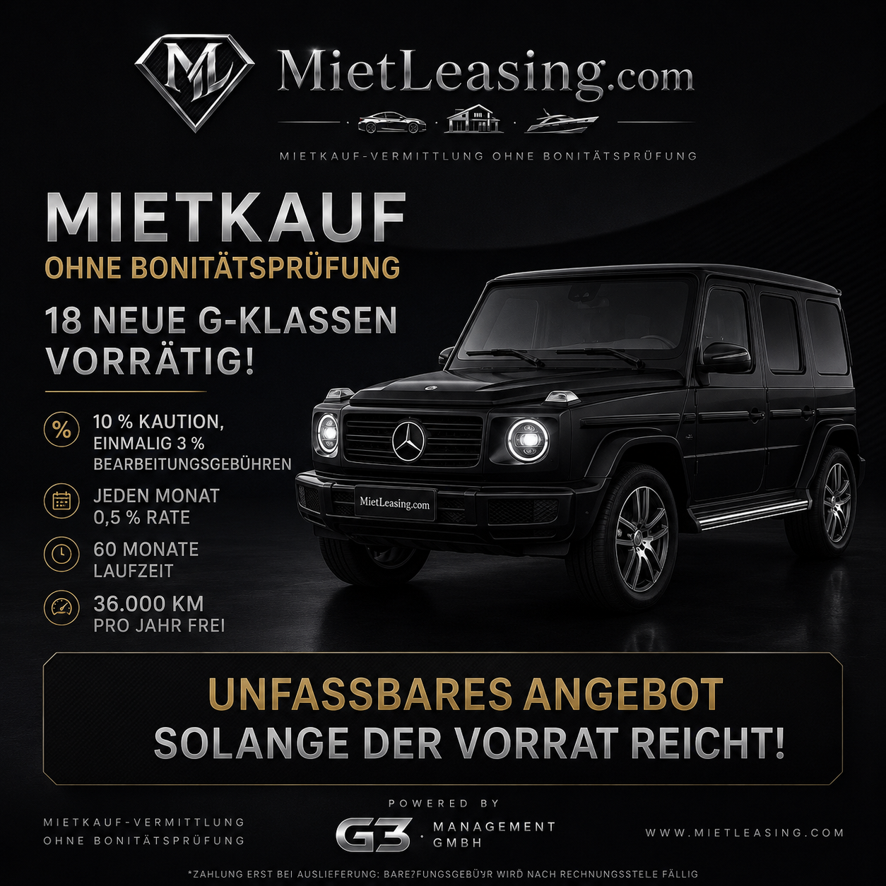 Mercedes G-Klasse – Angebotsvorschau