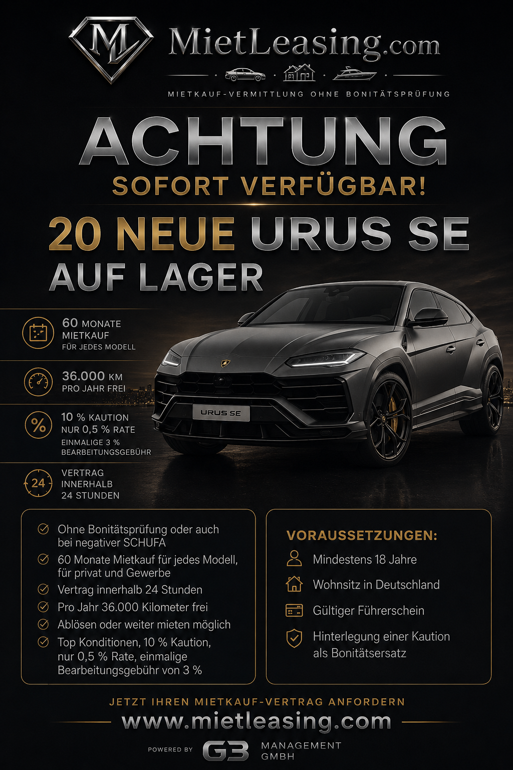 Lamborghini Urus SE – Angebotsvorschau